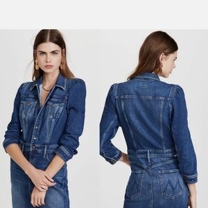 Denim Long Sleeve Jumpsuit